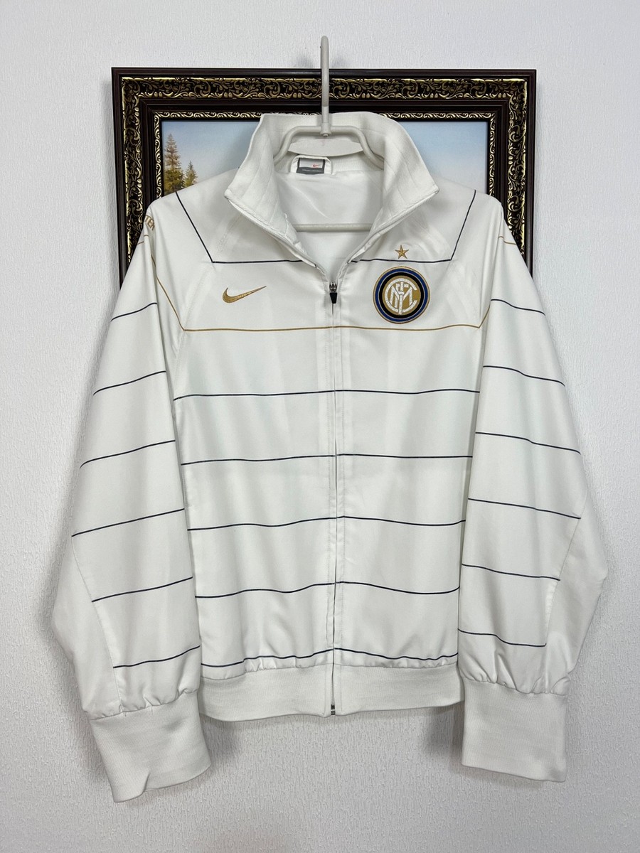 Vintage Nike Inter Milan Football Jacket White Soccer Track Top