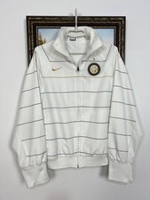 Chaqueta de fútbol vintage Nike Inter de Milán blanca camiseta de fútbol para hombre talla S