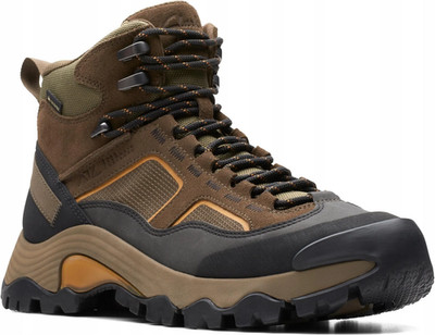 Clarks Herren ATL WIKE HI GORE-TEX Dunkeloliv Kombi Stiefeletten UVP 160£
