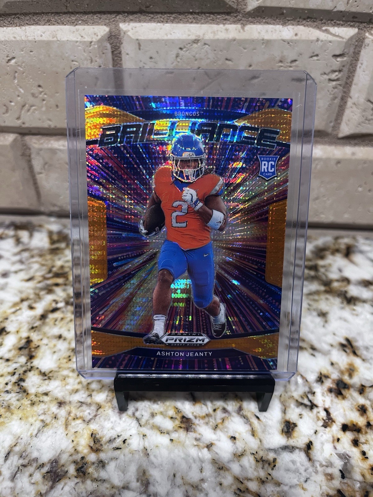 2025 Panini Prizm Draft Picks Ashton Jeanty Brilliance Orange Pulsar /75 RC