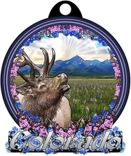 Colorado with Elk Christmas Tree Ornament