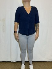 COS blusa top maglietta maglietta blu scuro blu taglia 44 XXL