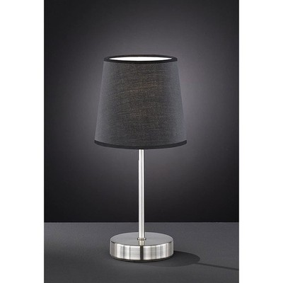 Wofi LED Tischleuchte Cesena Schwarz 4W = 40W E14 warmweiß Dimmbar per Schalter