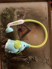 Yookidoo Baby Bath Shower Head Elephant Water Pump with Trunk Spout Rinser Blue