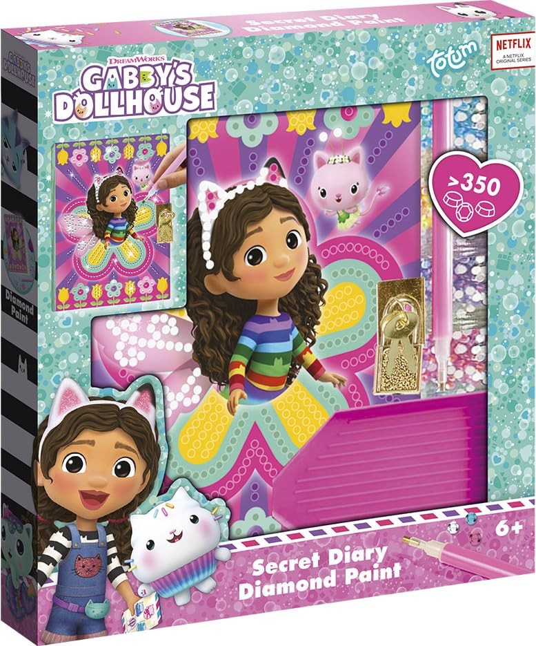 ТМ ESSENTIALS Кукольный домик Габби Бриллиантовый ежедневник с замочком - СДЕЛАЙ сам с аппликатором Pe 4790₽
