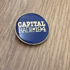 Collectible acrylic Pin Badge Capital Radio 194 Radio Station 