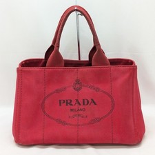 Borsa a mano PRADA Canapa tela rossa 158 autentica