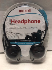 Maxell HP-200 190318 Stereo Headphones Over-the-Ear Locking Headband NEW SEALED