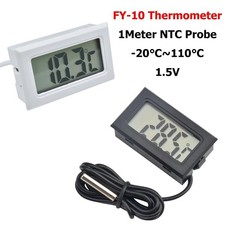 LCD Digital Fridge Thermometer Probe Aquarium Freezer Temperature / Batteries