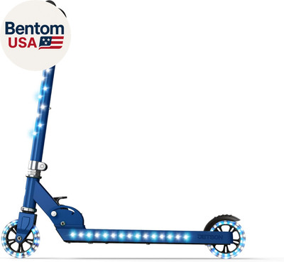 Jupiter Kids 2-Wheel Light-Up Kick Scooter, LED Lights on Handlebar, Stem, Wheel