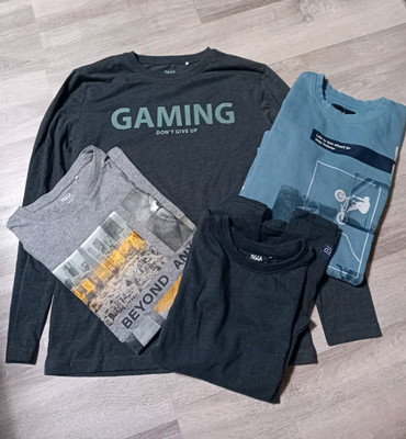 Gaming 2×Tshirt  2,× Pullover Gr.158-164