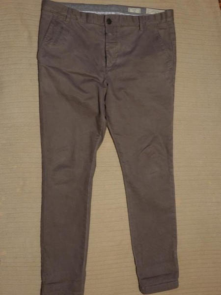 Men AllSaints Trousers Brown Denim 40 / XXL / 54