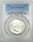 1952 P Franklin Half Dollar PCGS MS64FBL Frosty Just Graded New Holder #C208A