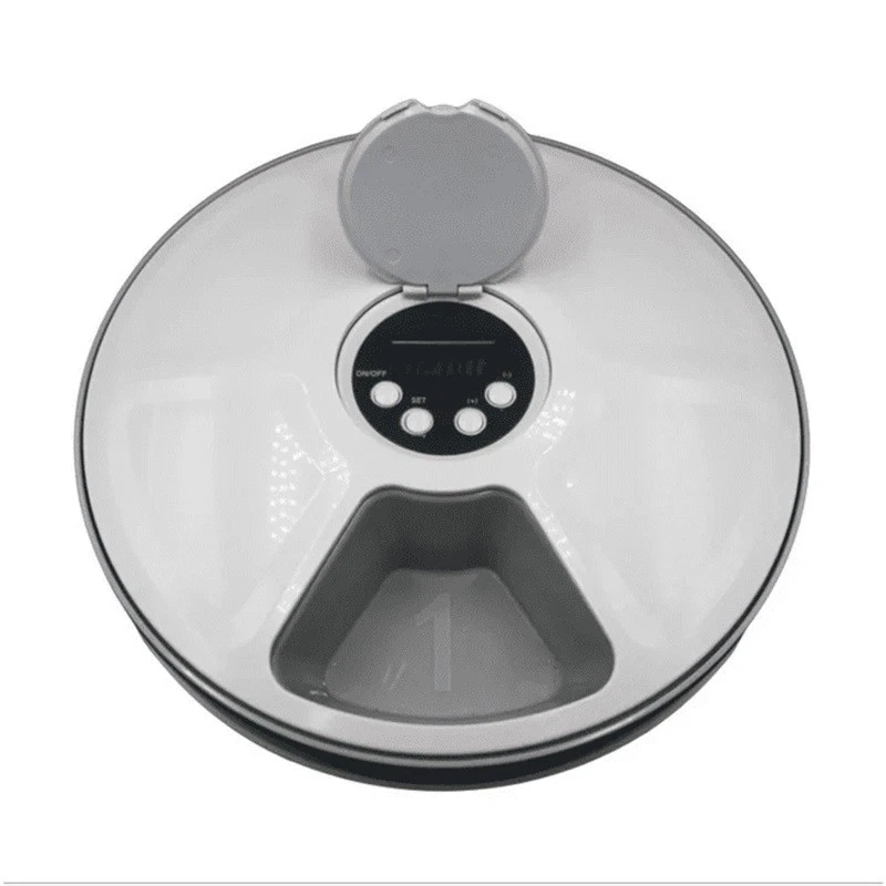 Automatic Pet Feeder, 6 Meal Programmable, LCD Display, 24H Portion Control