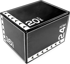 Balancefrom 3-In-1 Foam Plyometric Jump Box for Home Gym with Multiple Height Op