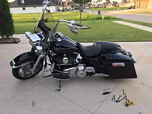 Fundas laterales elásticas Advan Vivid/brillantes negras para Harley Touring 2009-2013 - Imagen 2 de 12
