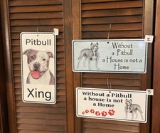 KC Creations Pitbull dog signs XING house is not a home without CHOICE