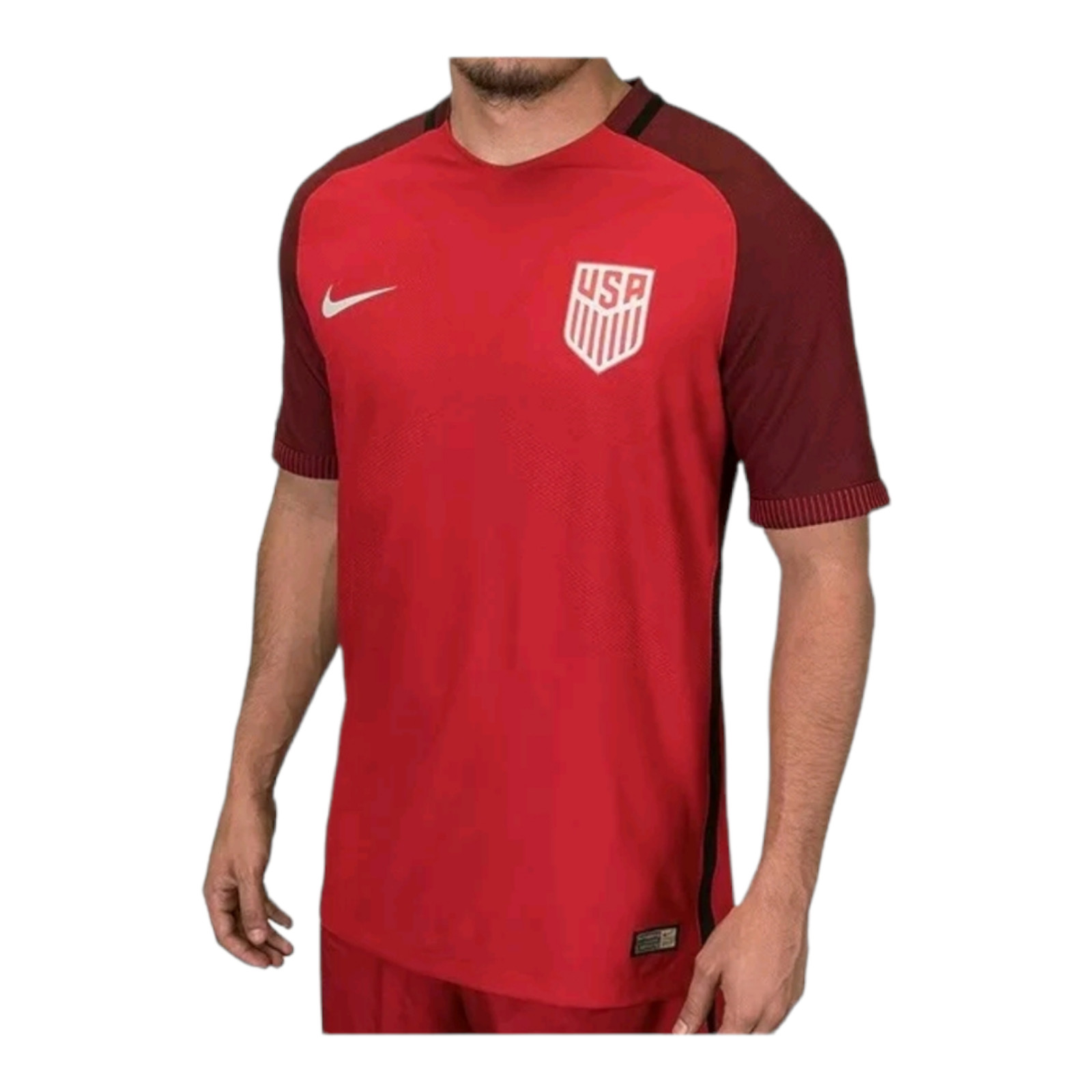 Nike Men's Vapor Match Aeroswift USA National Team Soccer Jersey Red Size Large 