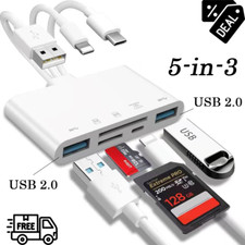 1pc New 5 in 1 Memory Card Reader USB OTG Adapter SD Card Reader For iPhone/iPad