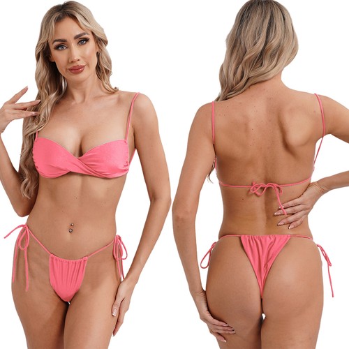 Women's Swimsuit Party Top With Underwear Drawstring Bikini Bathing Pad Exotic - 第 12/126 張圖片