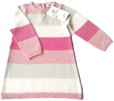 Strick Kleid Gr.56 Topomini NEU 100% Baumwolle rosa pastell tunika baby