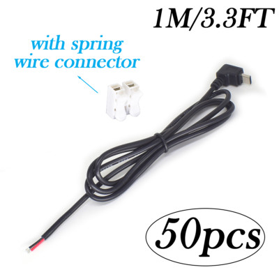 50x 1M/3.3FT 22AWG USB C Male Pigtail 2-Wire DIY Cable for Repair Fast Shipping