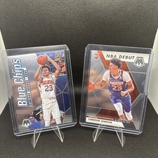 2019-20 Panini Mosaic #15 Cameron Johnson (RC) Blue Chips and NBA Debut (RC)