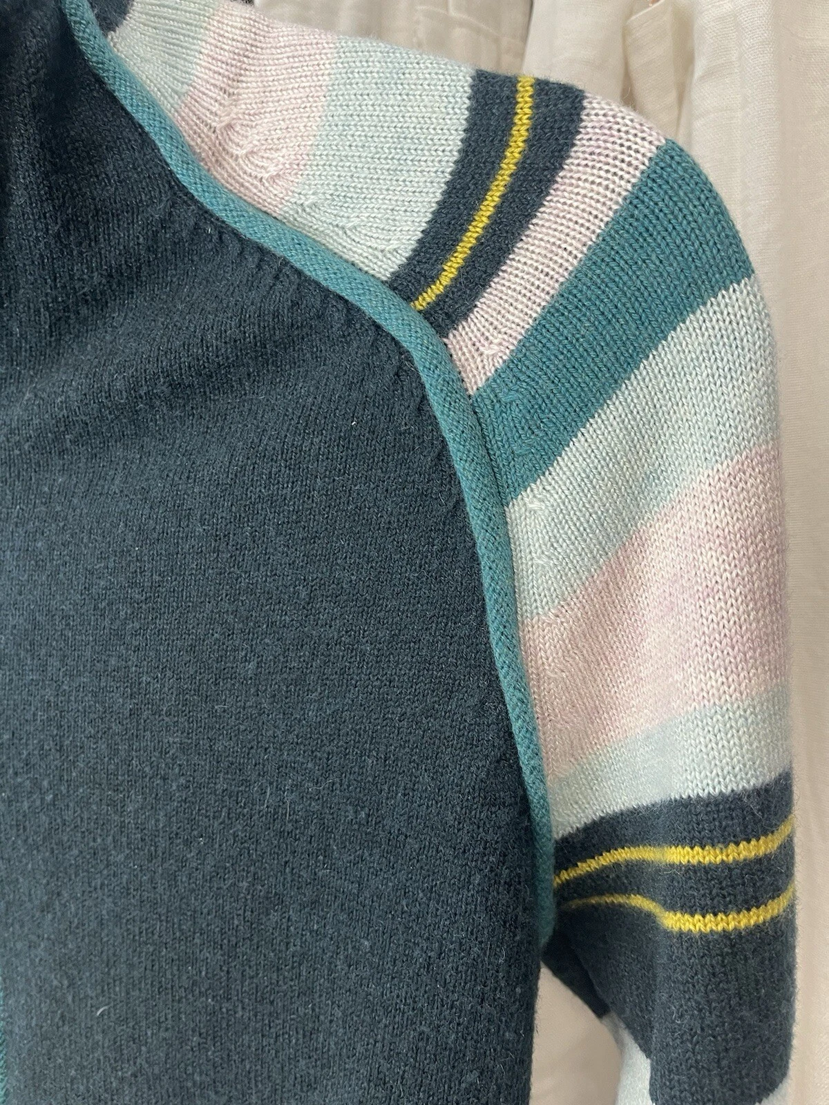 smartwool full zip long sleeve striped wool blend shirt