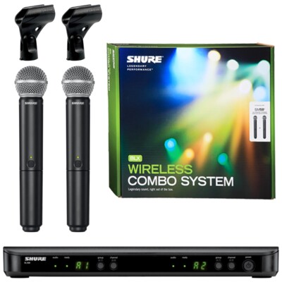 Shure BLX288/SM58 Dual Wireless Microphone System w SM58 Mics J11 Freq Band