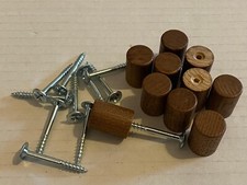 148007x10 (114667) IKEA Holzknöpfe für BILLY Bücherregal OXBERG Türen, braun Walnuss