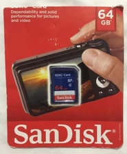 SanDisk SDSDBNN-064G-AW6IN 64GB SDXC Memory Card New In Retail Package Free Ship