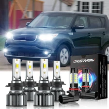 Fit Kia Soul EV 2015 2016 2017 Combo H7 H7&9145 LED Headlight Fog Light Bulbs
