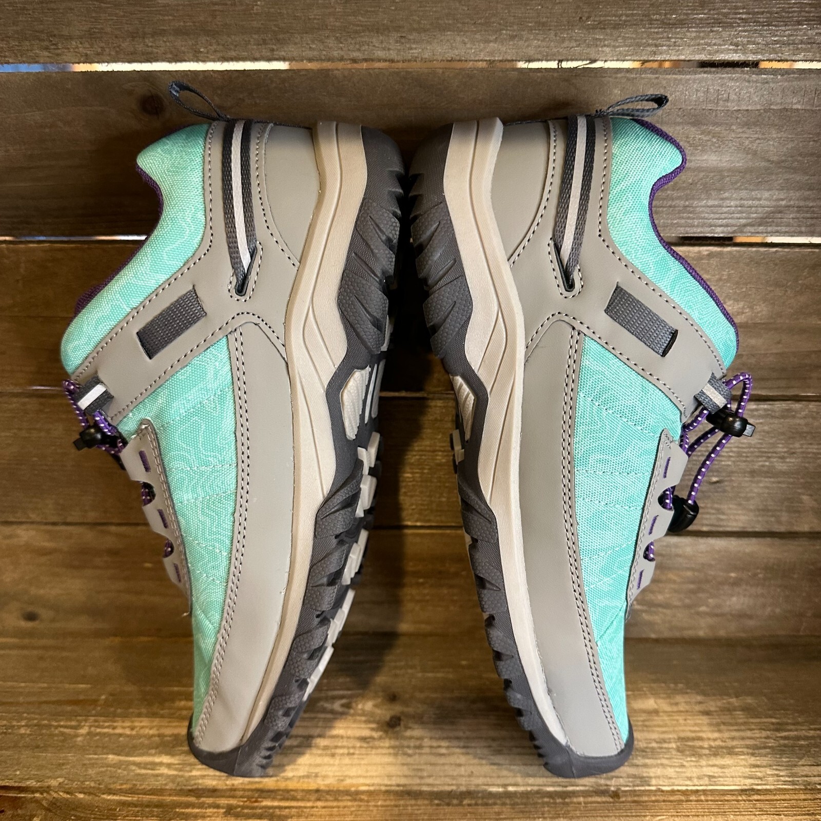 Nuove scarpe da trekking sportive Keen Targhee Sport Teal per bambini grandi misura 6 anni