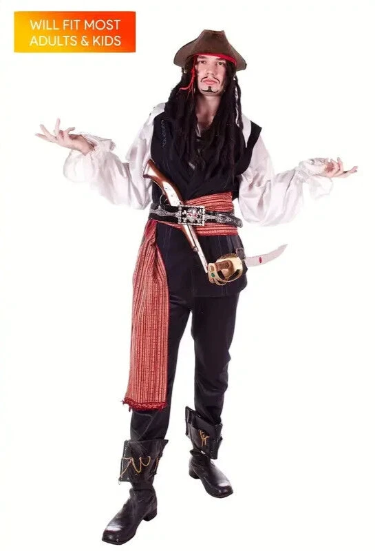 SOMBRERO PIRATA Imitación Cuero Marrón Tricornio Disfraz Teatro Fiestas Juegos con disfraces Foto 3 de 4