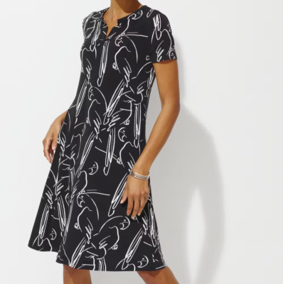 NWT Amazon Parrots Knee-Length Dress. Size: 4 (20/22-XXL)