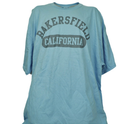 Bakersfield California CA Baby Blue Tshirt Tee American Crown Mens Adult Cotton 