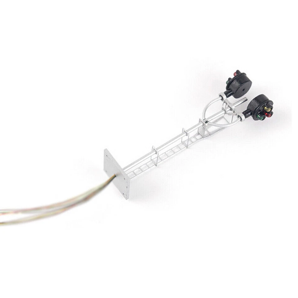 2-10pc HO Scale Model Tri-Lights Block Signal Fine Made Metal 2 Opposite Targets - Image 2 of 4