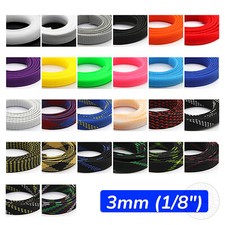 1/8" PET Expandable Wire Cable Sleeving Sheathing Braided Loom Tubing Harness