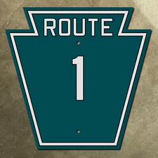 Philadelphia Pennsylvania state route 1 highway marker road sign football 16x16