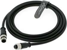 M12 4 Pin Male A-Code to 4 Pin Female A-Code Industrial Shielded Cable Aviation