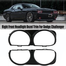 Pair For 2015-2020 Dodge Challenger Front Headlight Lamp Bezel Trim Left + Right