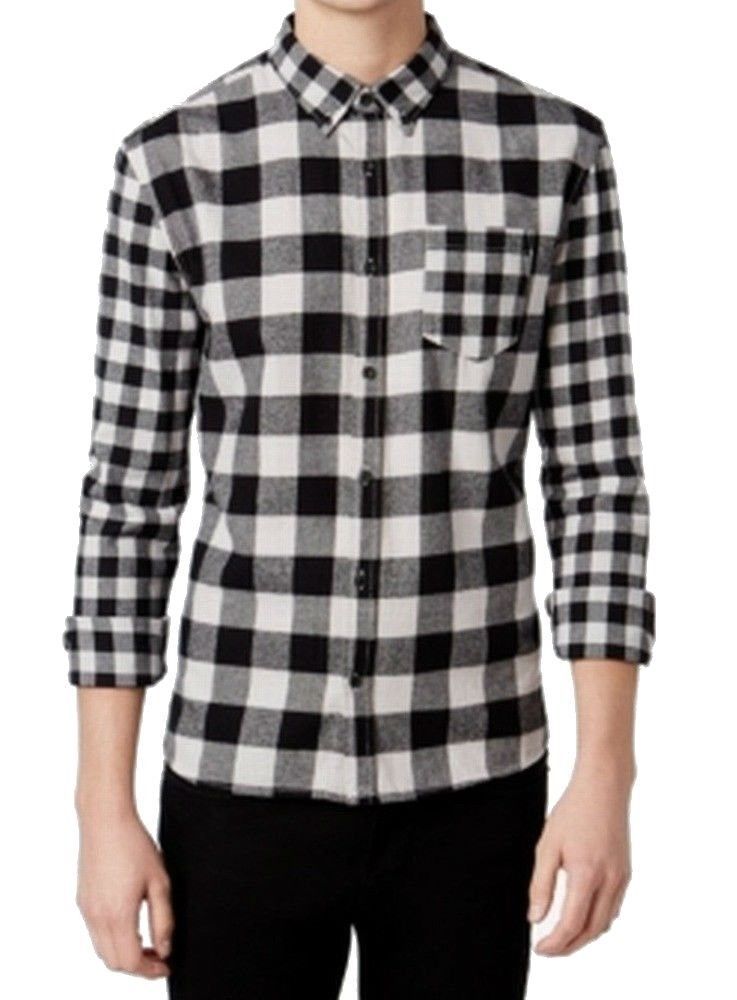 Белая мужская рубашка в клетку WHT SPACE by Shaun, М