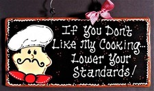 FAT CHEF Kitchen SIGN Don't Like My Cooking WALL ART Hanger PLAQUE Bistro Cucina