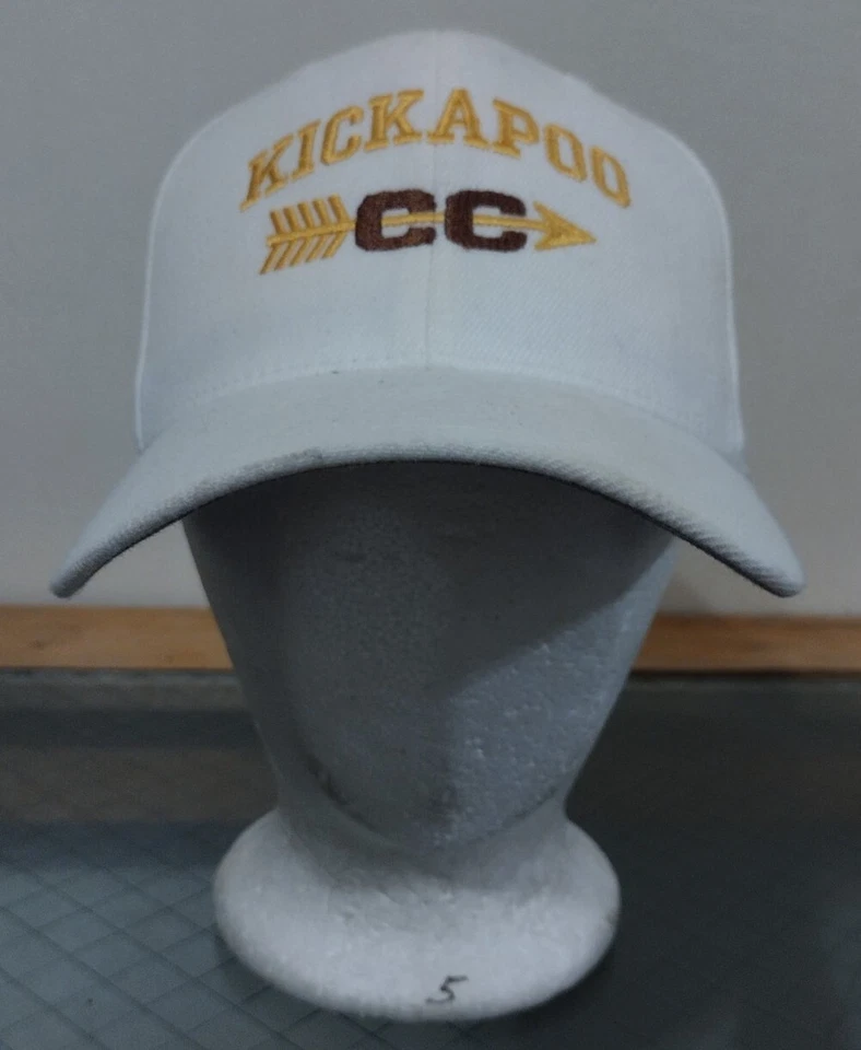 Kickapoo Chiefs Cross Country High School Dad Cap Hat White Size S - M Fitted - Image 2 of 4
