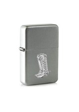 w06 Cowboystiefel Emblem auf einem Flip Top petrol silber leichter winddicht