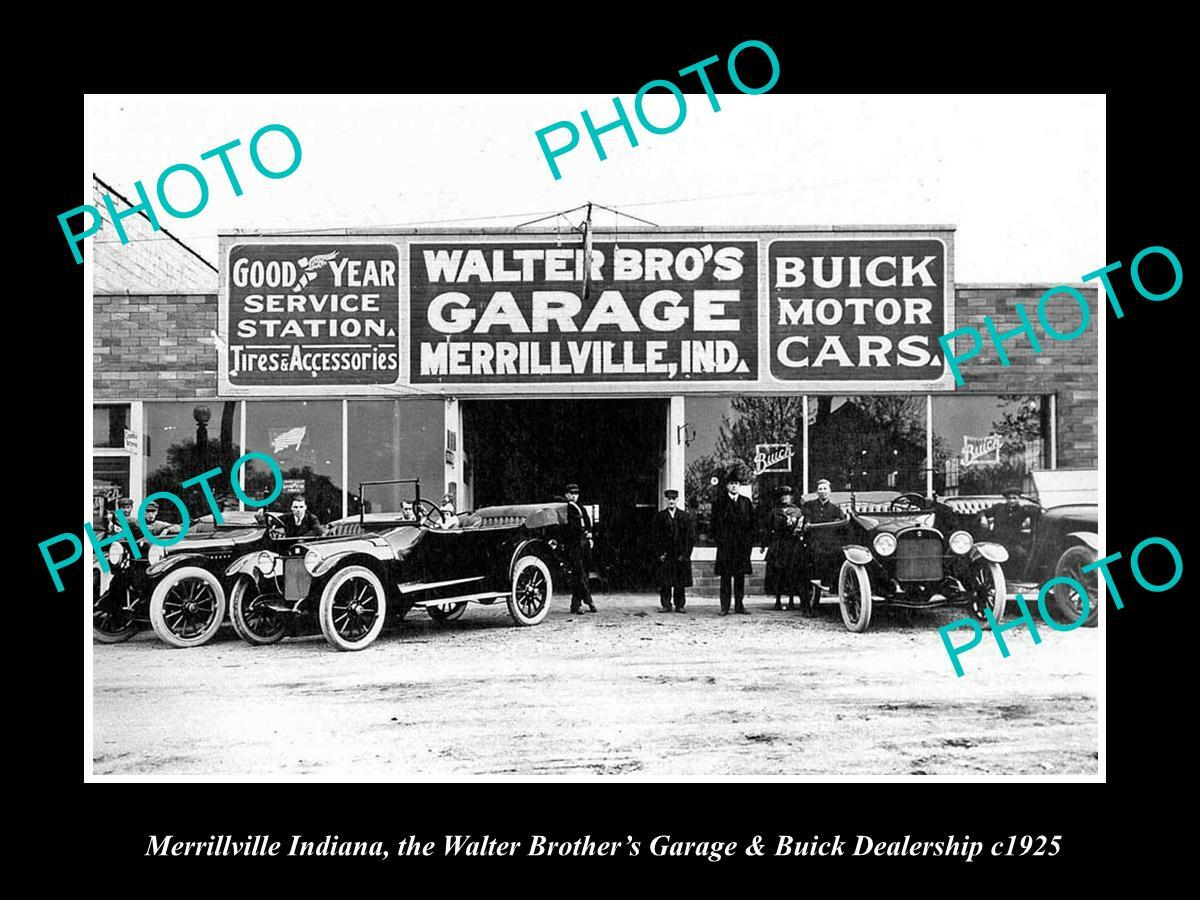 OLD 8x6 HISTORIC PHOTO OF MERRILLVILLE INDIANA WALTER Bros MOTOR GARAGE
