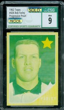 1962 TOPPS LOA 426 BOB FARLEY PROGRESSIVE PROOF BGS 9 MAC SOLO FINEST $500 CARD