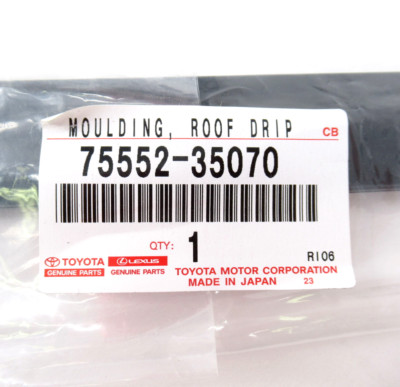 Genuine OEM Toyota 75552-35070 Driver LH Roof Drip Molding 2010