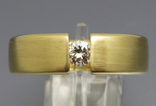 DISEÑO MADURO - ANILLO TENSOR BRILLANTE G/VVSI PRECIOSO - ORO 585 - Imagen 7 de 8