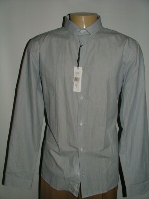 NEW WT VERSACE COLLECTION DRESS SHIRT SIZE 17 1/2 35 TREND COTTON STRIPED #275